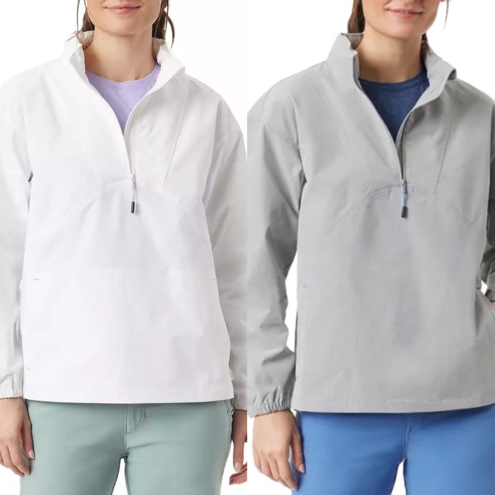 BASS OUTDOOR Ripstop Stow-able Half-Zip Jacket NWT
